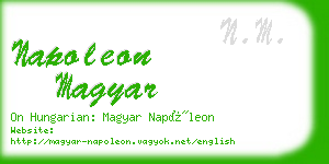 napoleon magyar business card